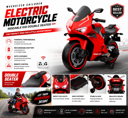 "Kids Electric Ride-On Sport Bike"